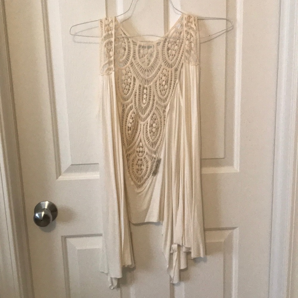 White lace cardigan